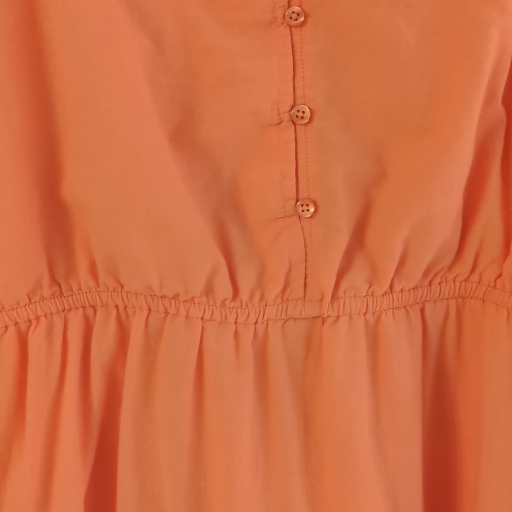 NY&C tiered peach dress eyelet sleeves and hem - Picture 5 of 12